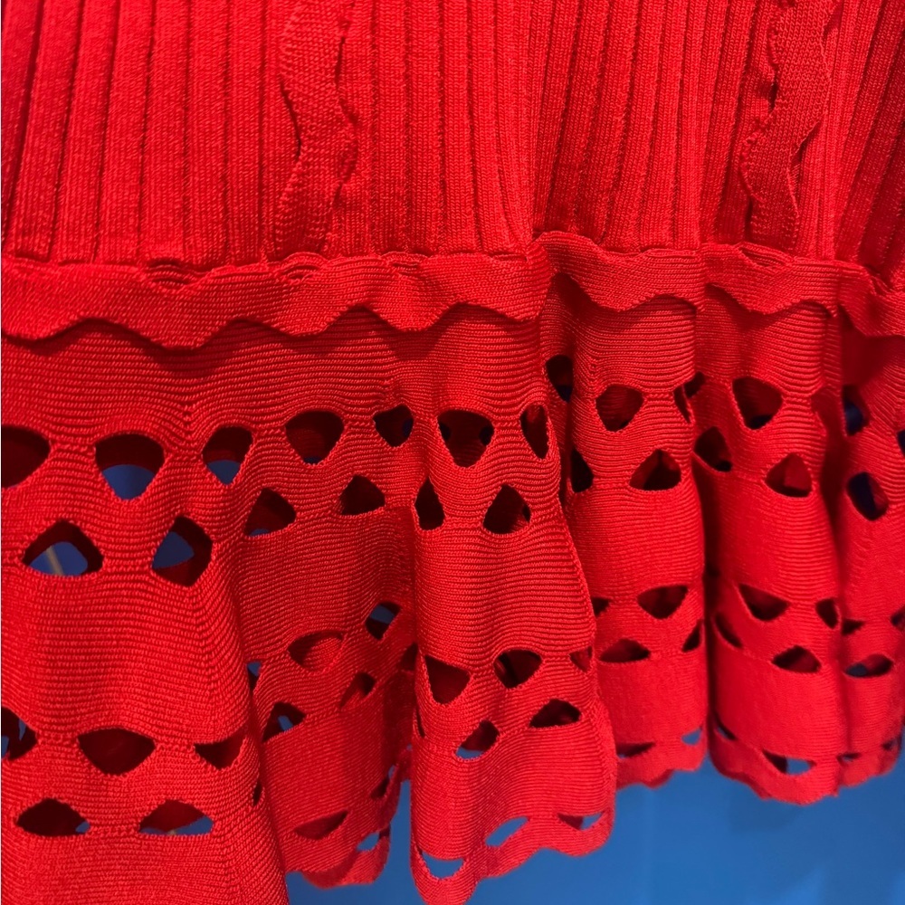 Jonathan Simkhai Vibrant Red Midi Dress - Picture 5 of 14